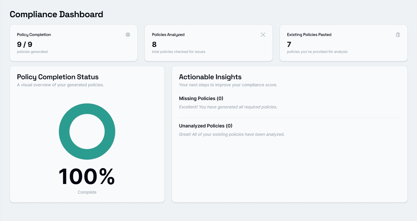 PolicyPro Dashboard Screenshot